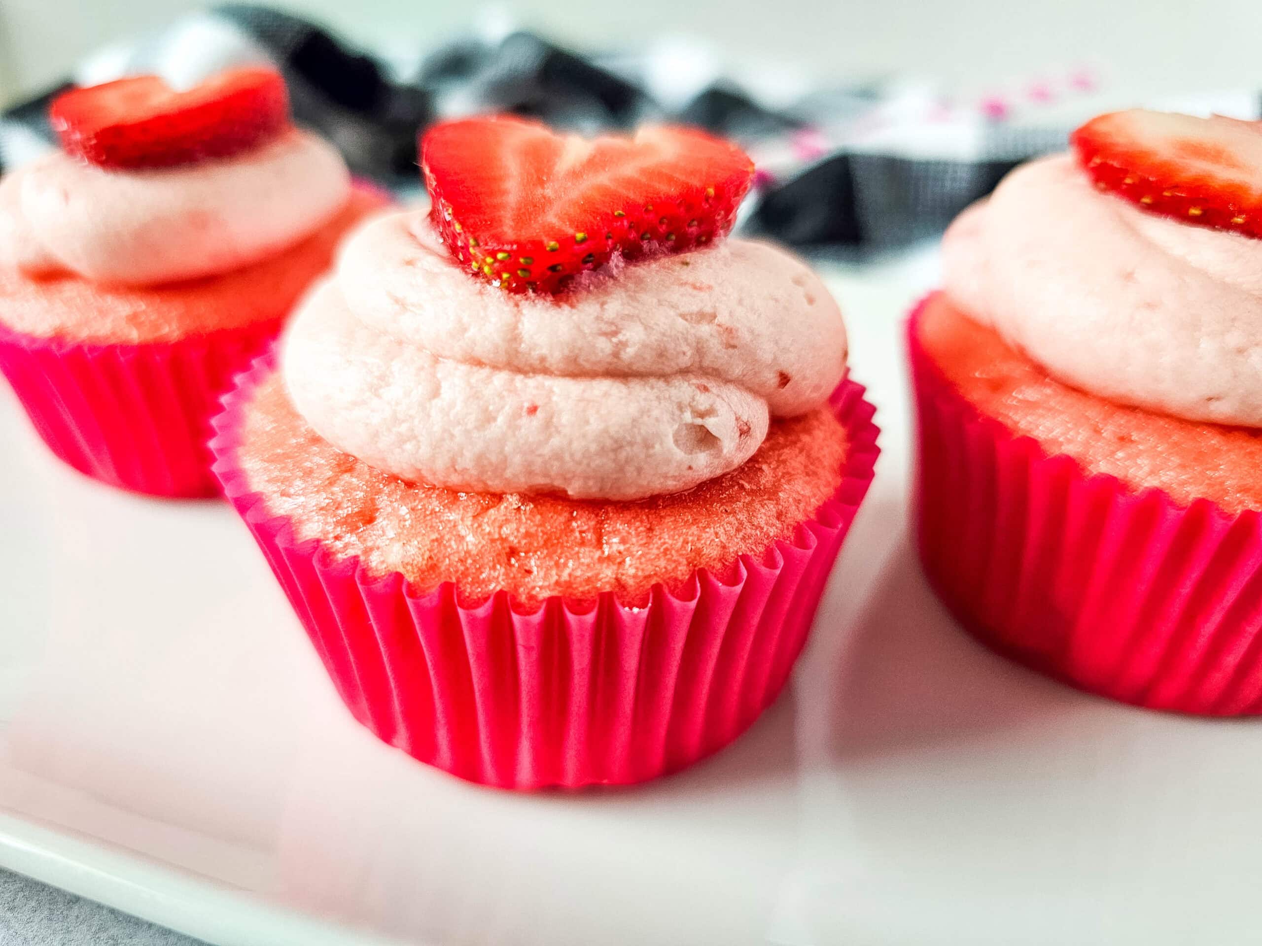 Strawberry Sprinkle Surprise Cupcakes!