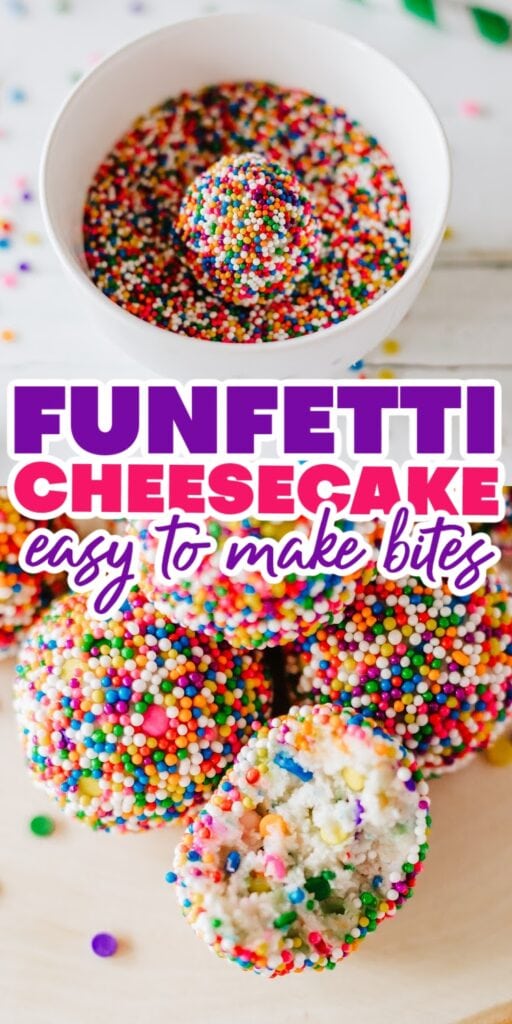 funfetti cheesecake bites