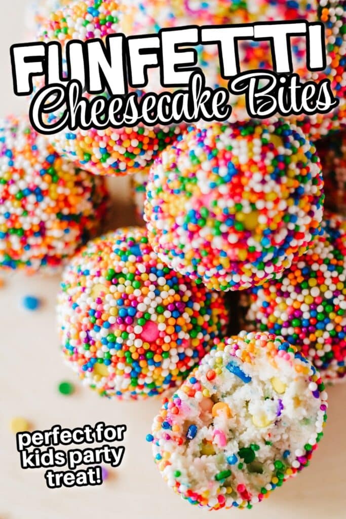 funfetti cheesecake bites