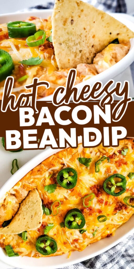 hot cheesy bacon bean dip