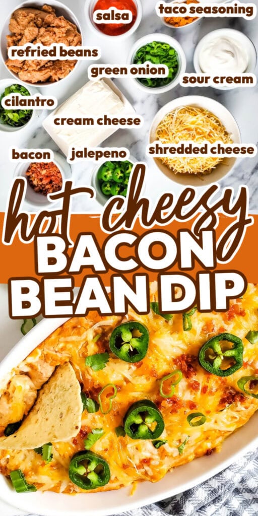 hot cheesy bacon bean dip