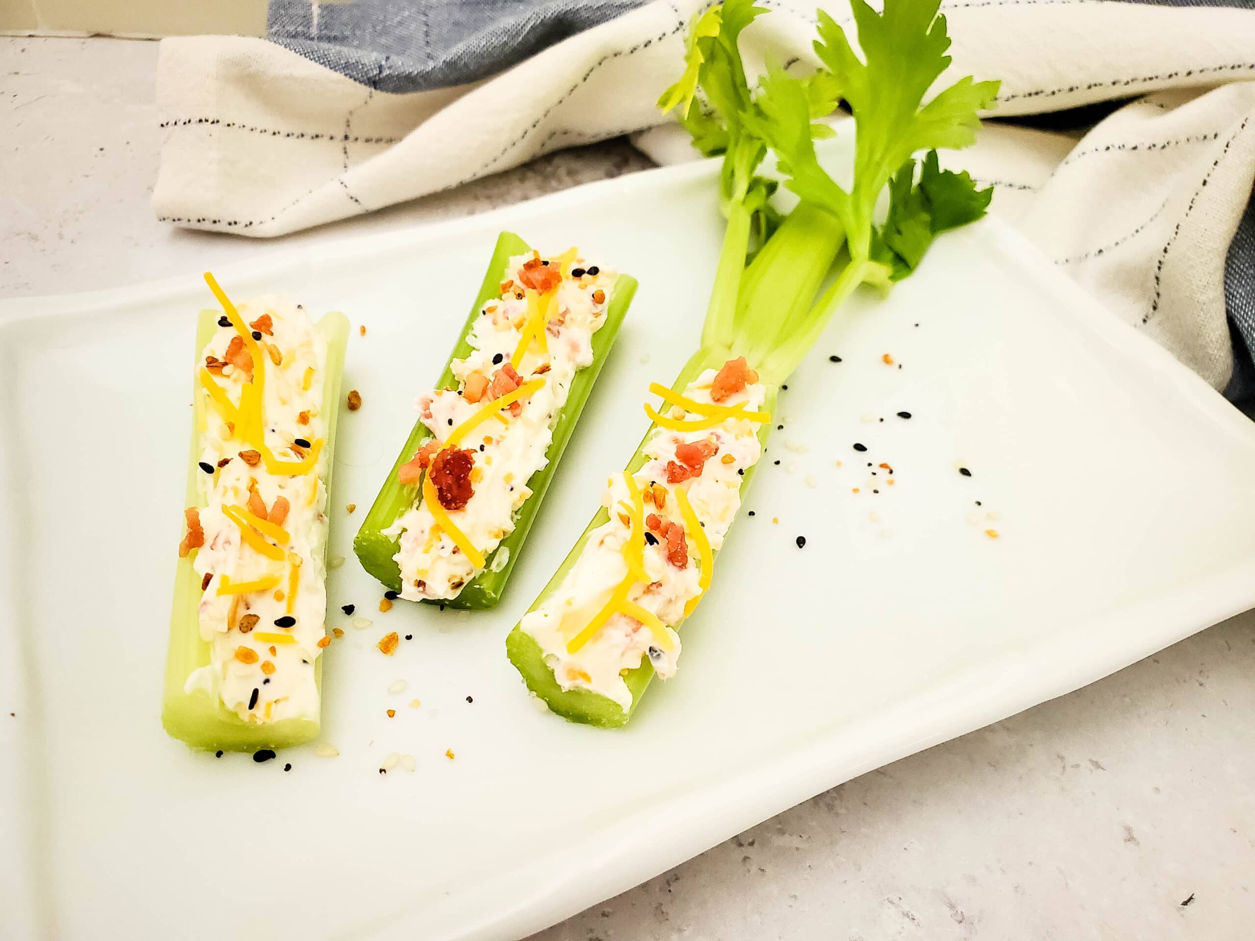 Bacon and Cheese Stuffed Celery