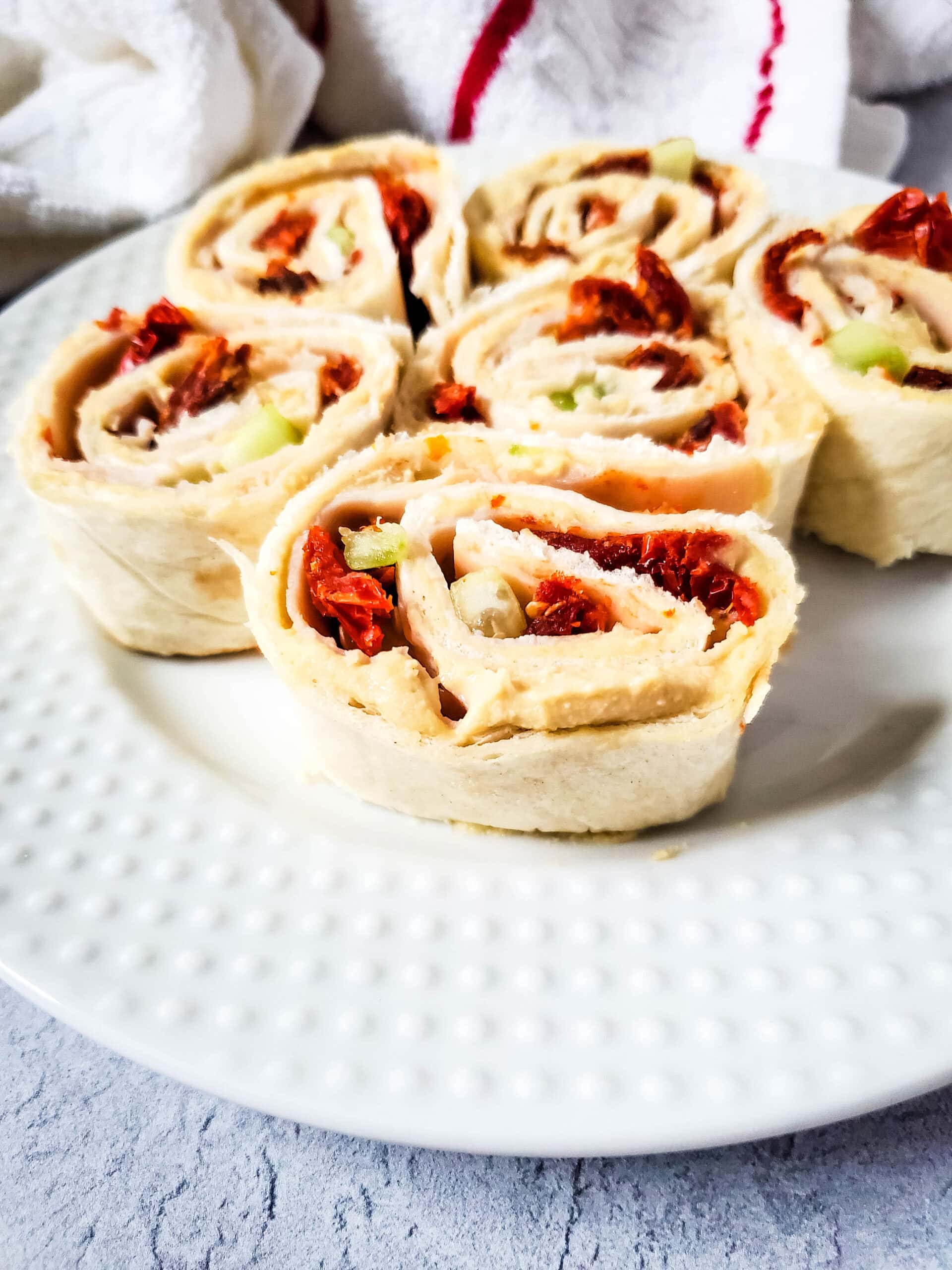 Turkey Hummus Pinwheels