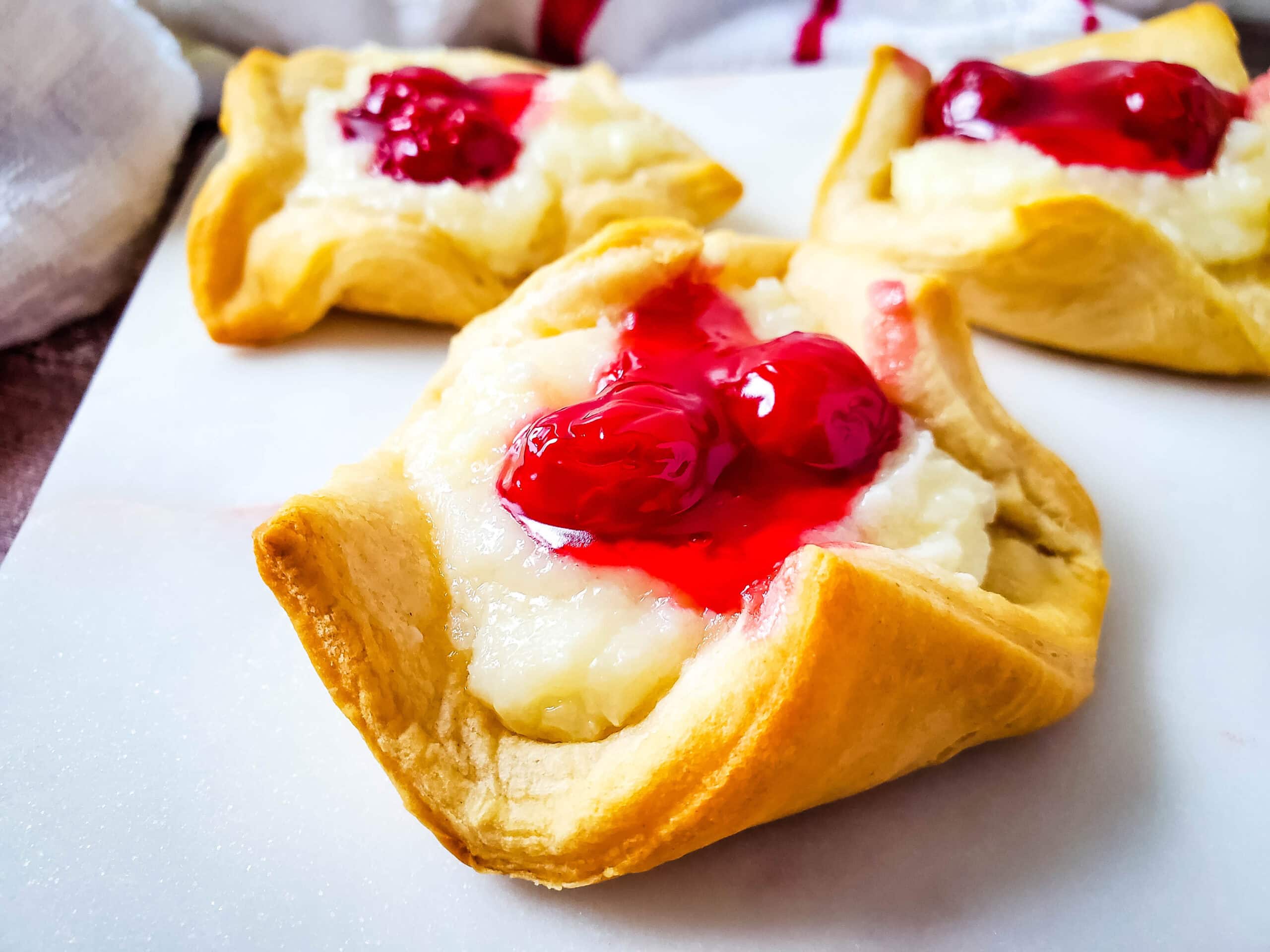 Cherry Cheesecake Crescent Pastries