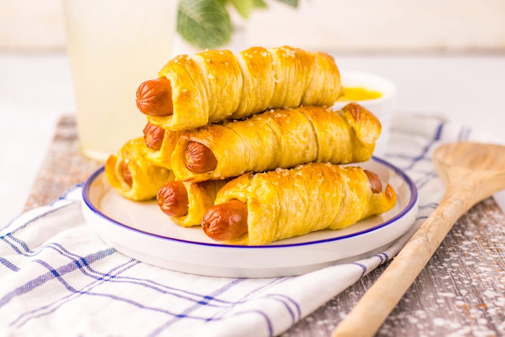 Soft and Salty Homemade Pretzel Dogs