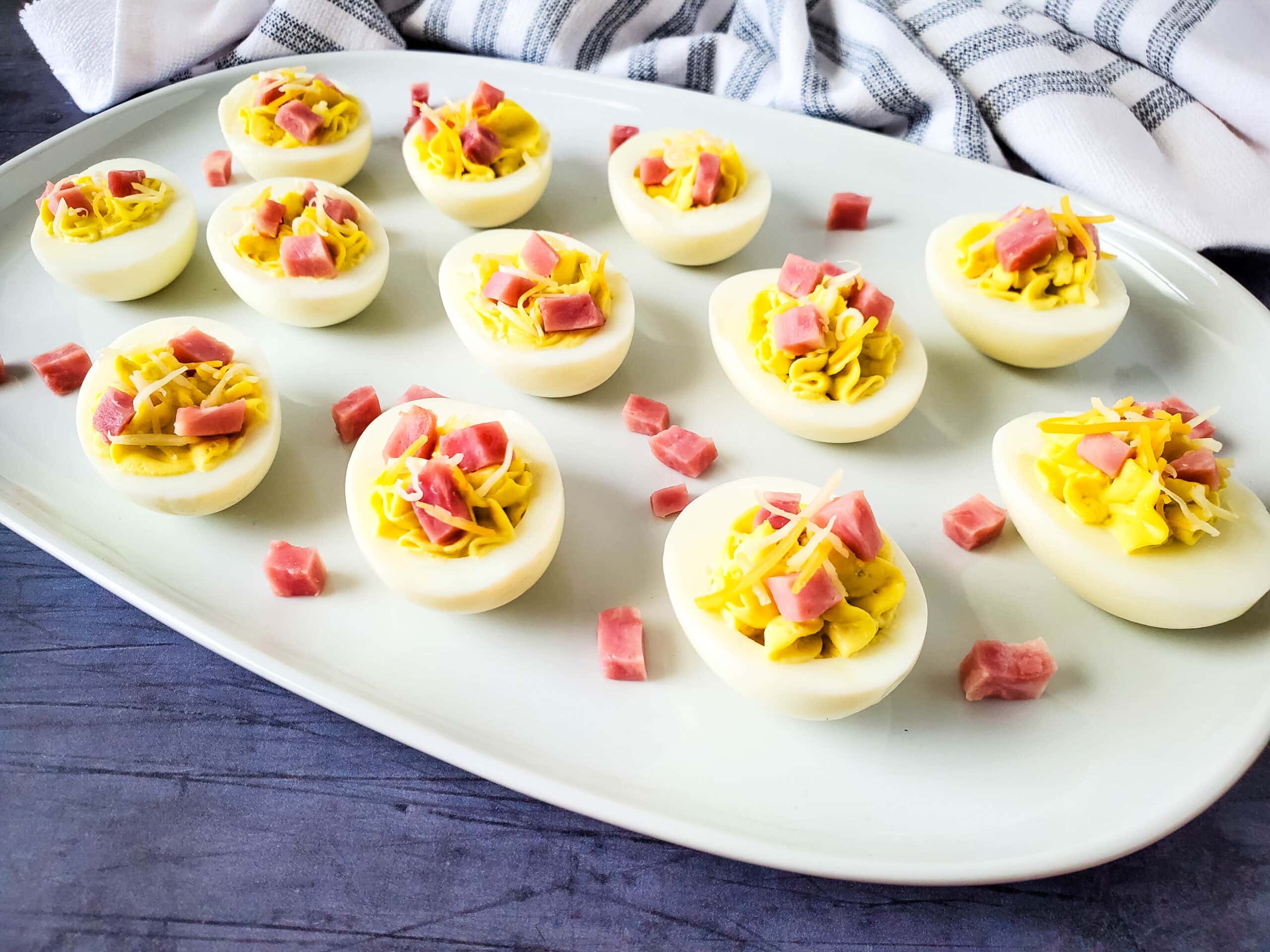 Perfect Ham and Cheese Deviled Eggs