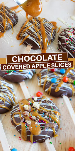 chocolate dipped apple slices