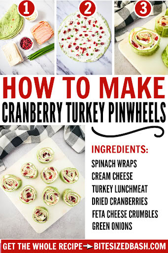 cranberry turkey pinwheels