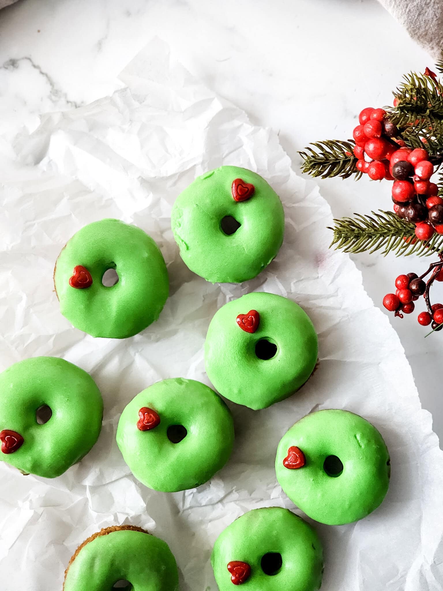 Grinch-y Goodness: Caramel Apple Donuts