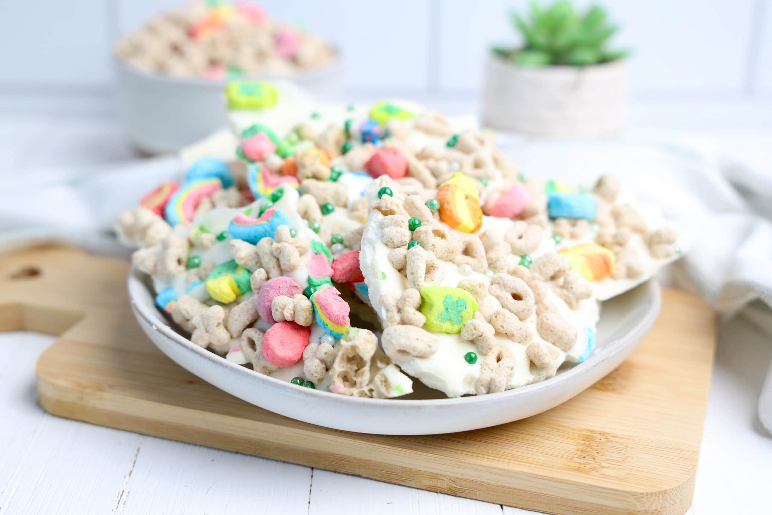 Sweet + Colorful Lucky Charms Bark