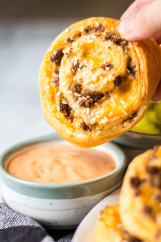 big mac pinwheels - game day finger food 