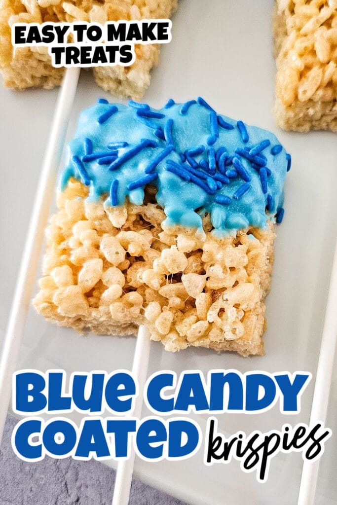 blue candy coated rice krispies