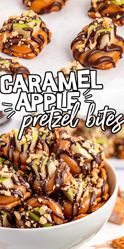 caramel apple pretzel bites