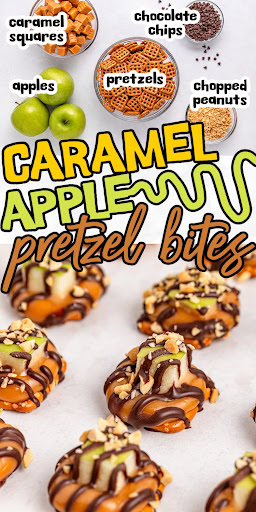 caramel apple pretzel bites