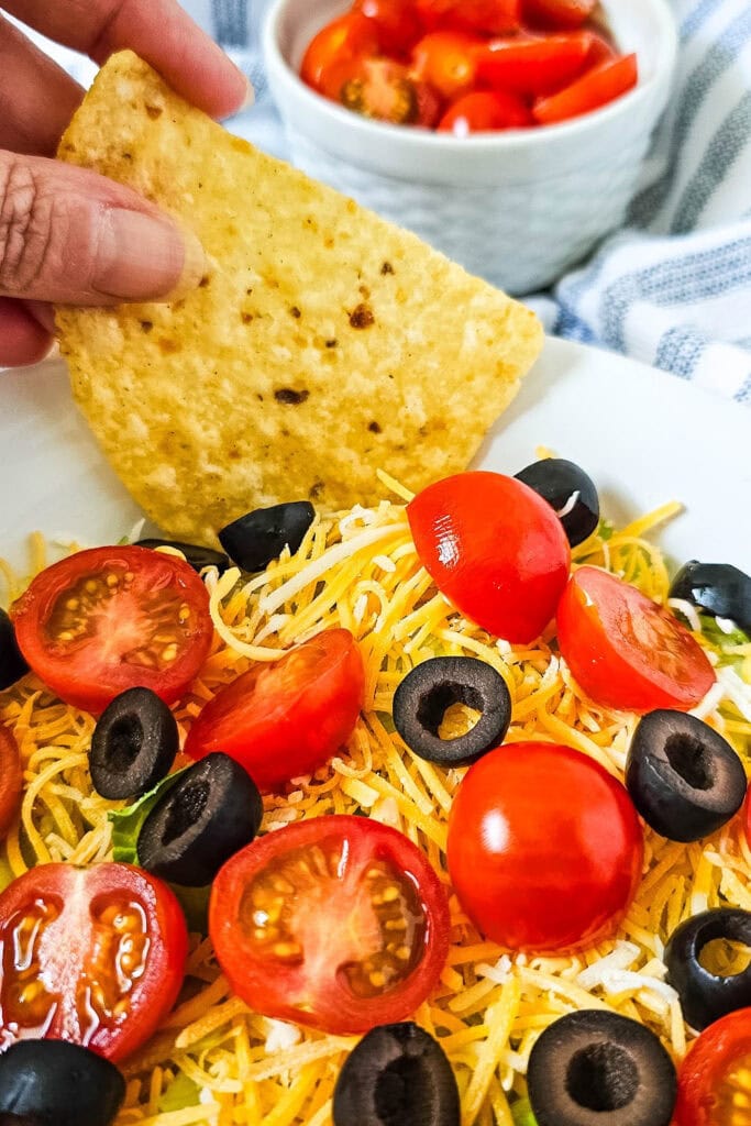 classic taco dip - game day finger foods