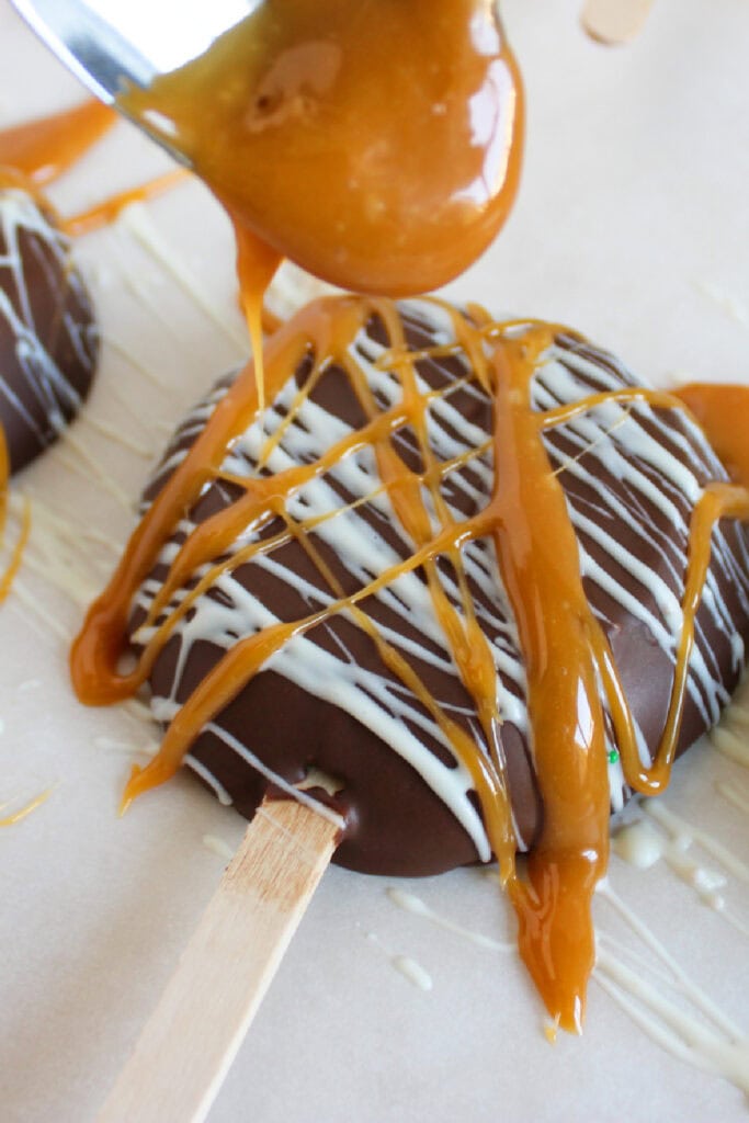 fall treats - chocolate covered apple slices