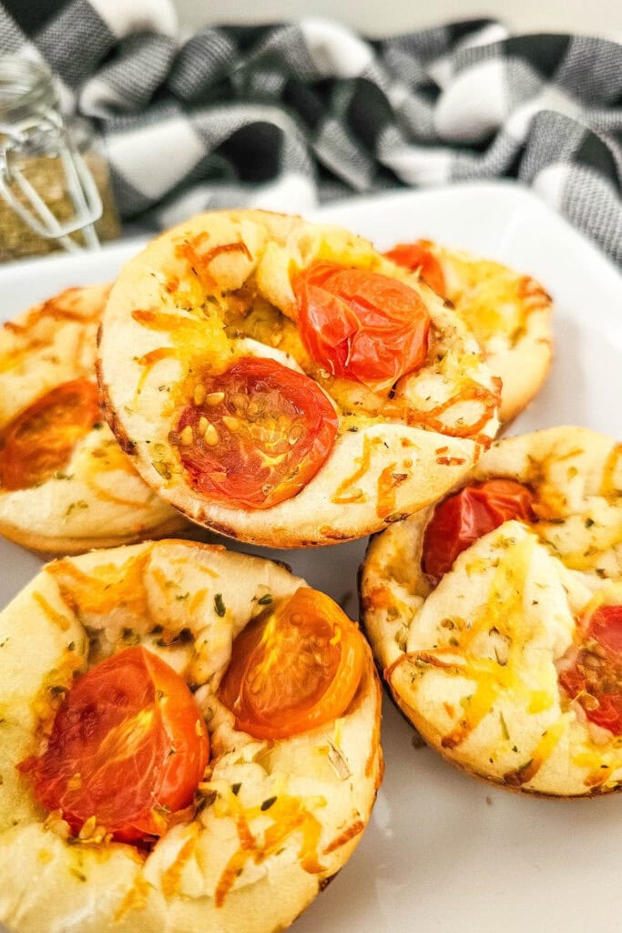 game day finger food ideas - cheesy tomato focaccia rolls