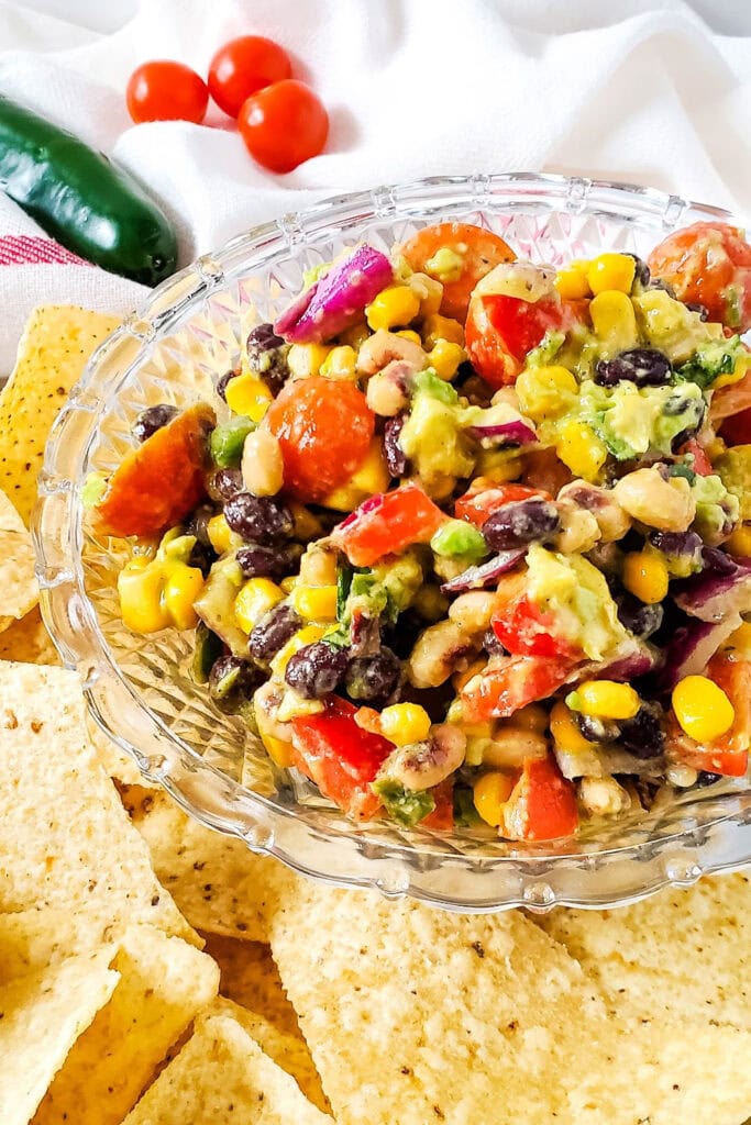 game day finger food ideas - cowboy caviar dip