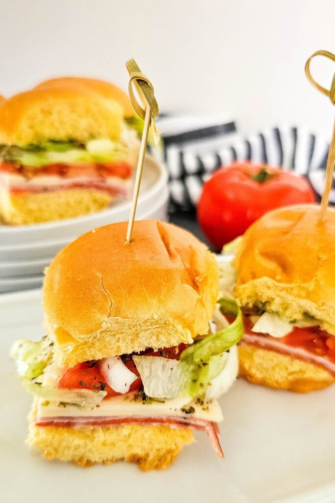 italian sub sliders - game day finger food