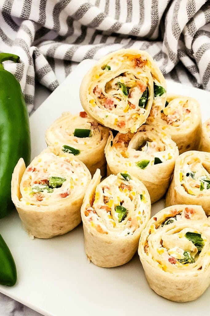 jalepeno popper pinwheels - game day finger food