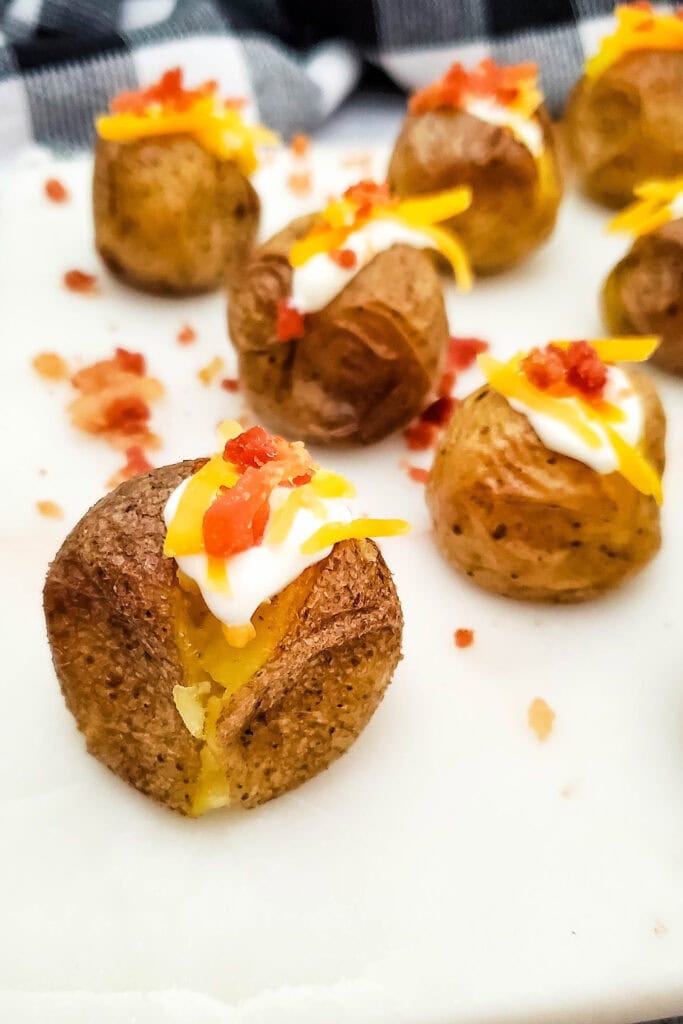 loaded baked potato bites - game day finger food 