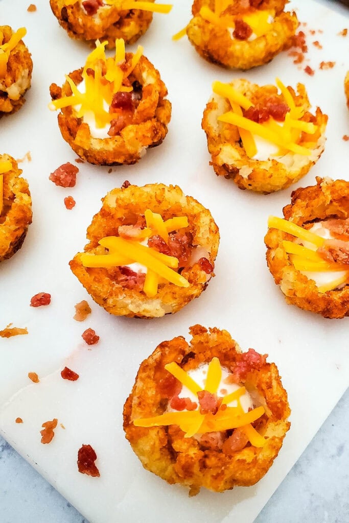 loaded tater tot bites - game day finger food