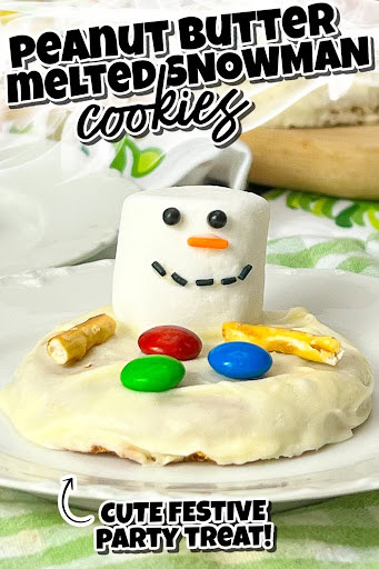 peanut butter melted snowman cookies