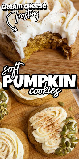 pumpkin cookies with cream cheese frosting