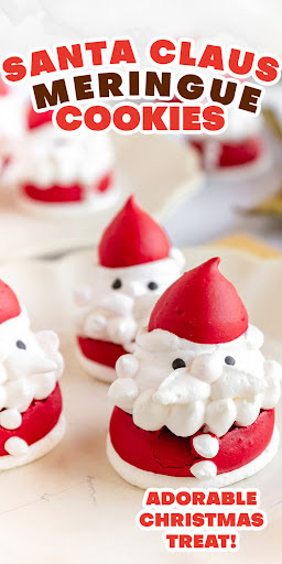 santa claus meringue cookies