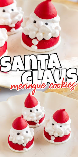 santa claus meringue cookies