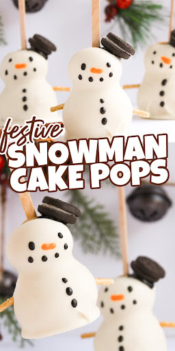 snowman cake pops