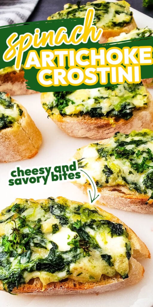 spinach and artichoke crostini