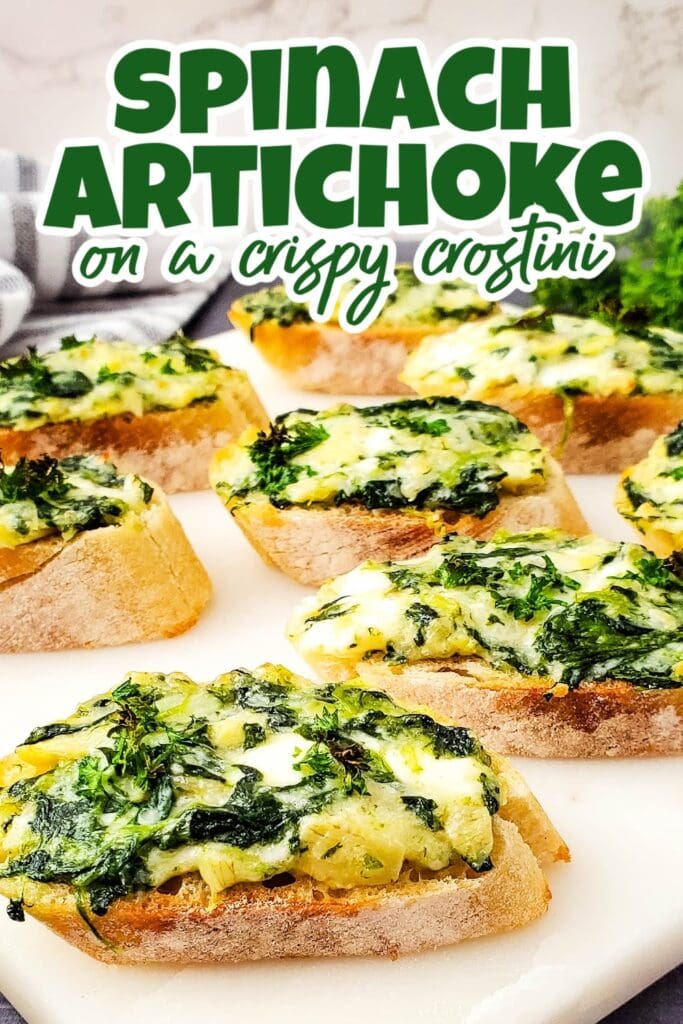 spinach and artichoke crostini