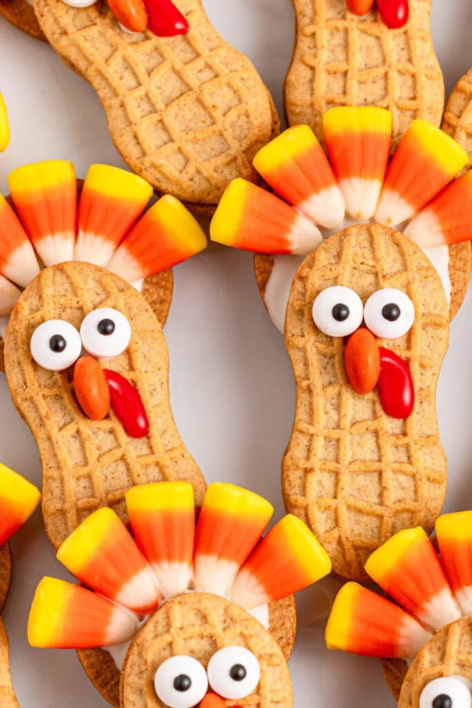 thanksgiving themed treats - nutter butter turkeys