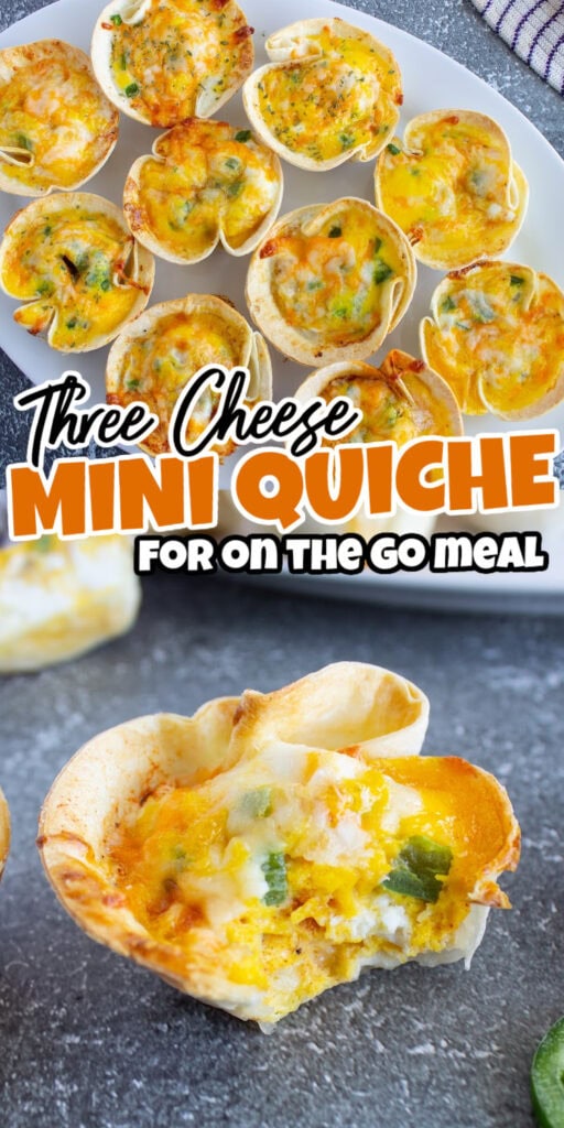 three cheese mini quiche