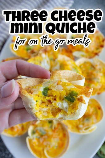 three cheese mini quiche