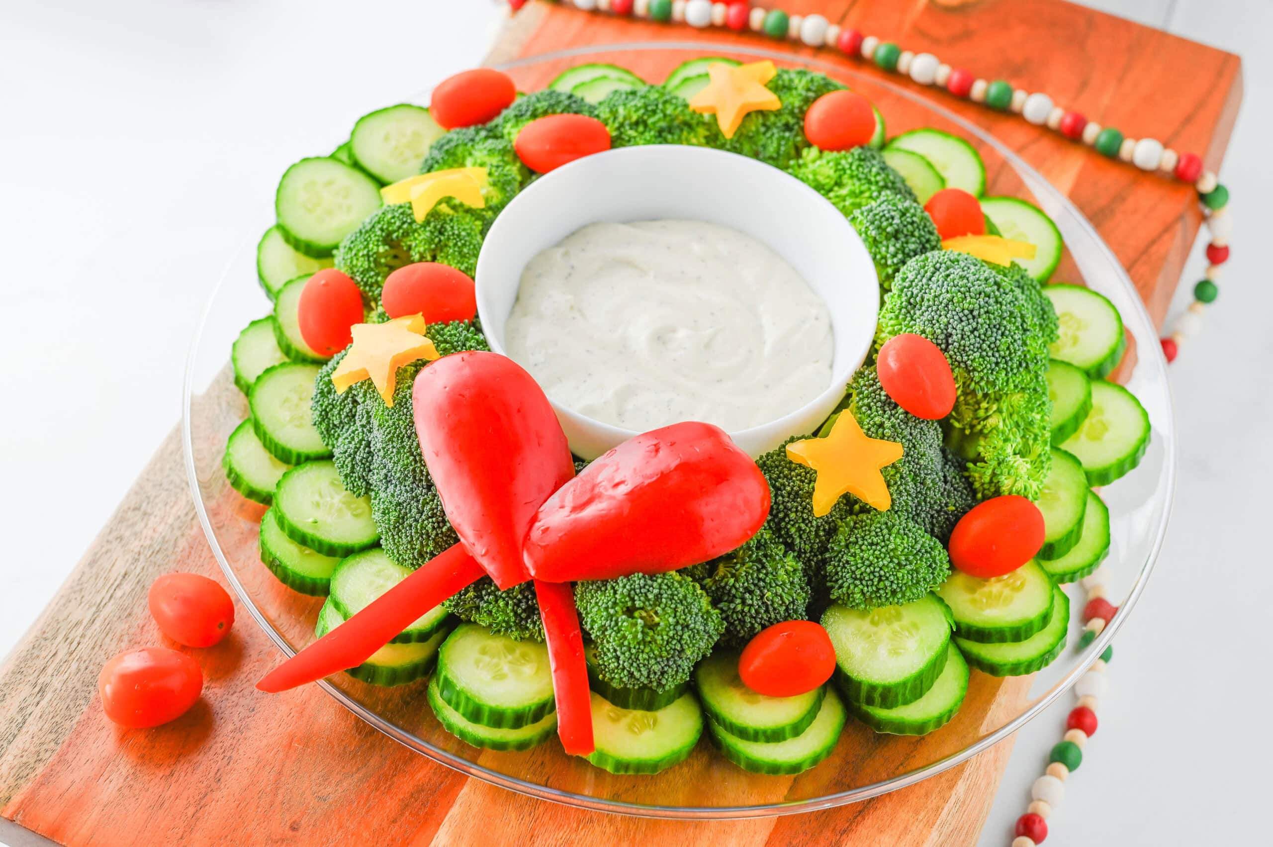 Create a Festive Veggie Wreath Tray in Just 15 Minutes!