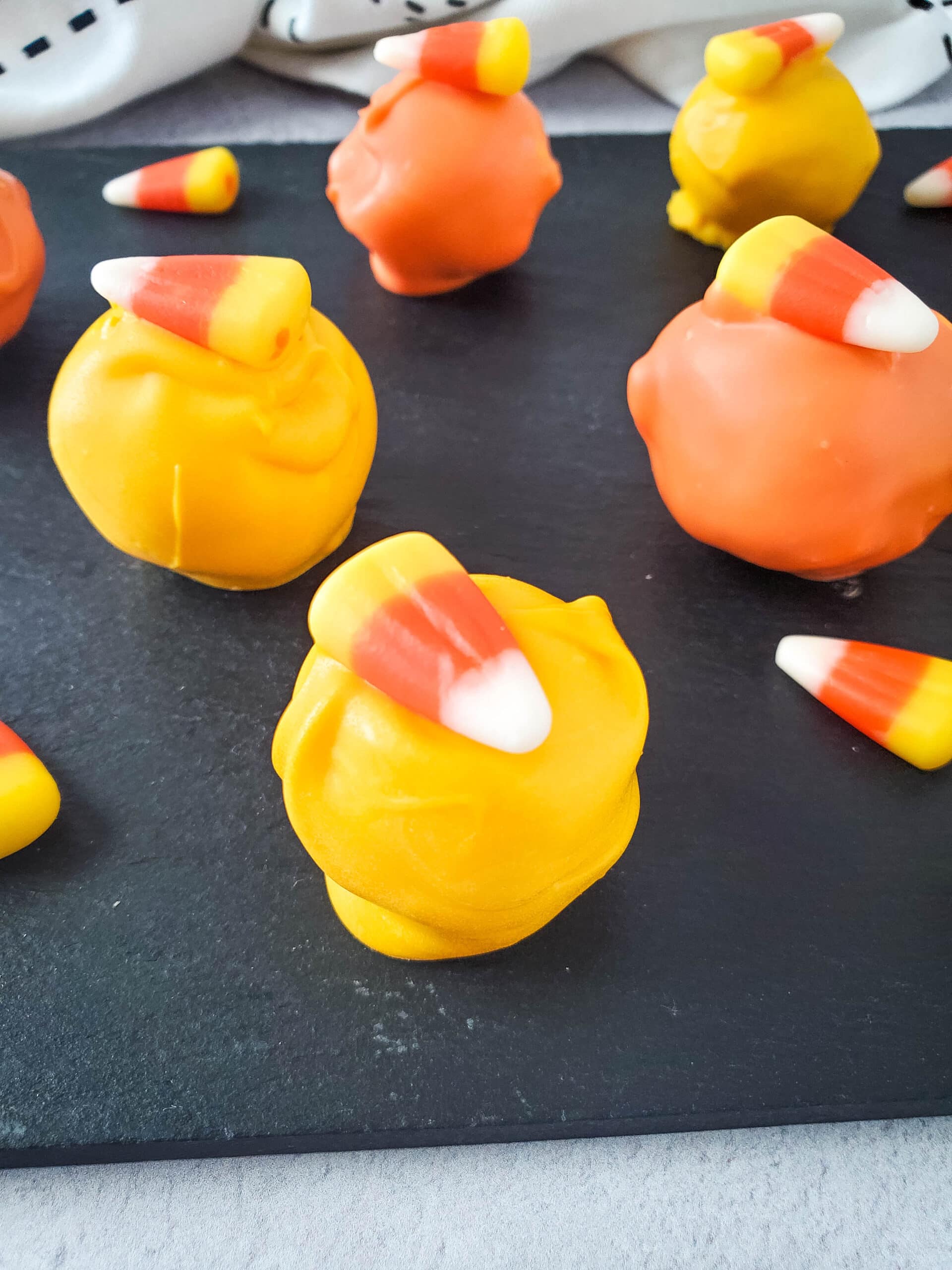 No-Bake Candy Corn Oreo Truffles for Autumn