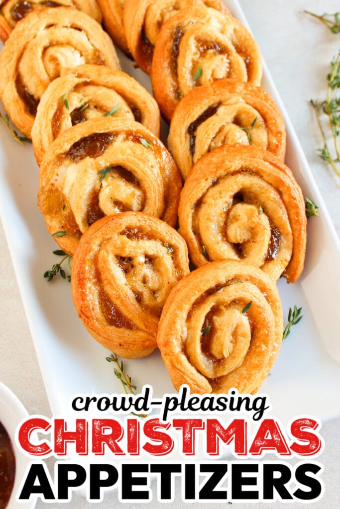 Christmas Appetizers-Fig and Goat Cheese Pinwheel Appetizer