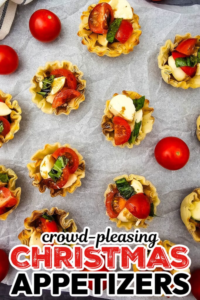 Christmas Appetizers-Mini Caprese Cups (1)