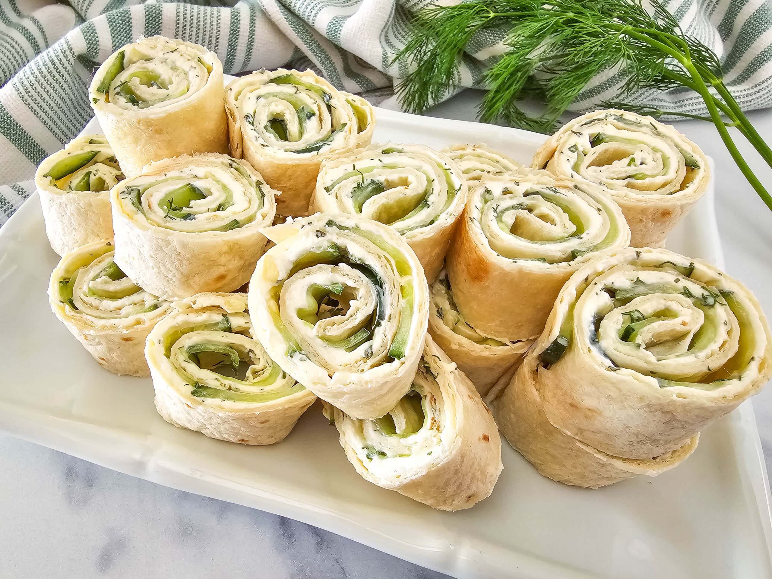 Light and Refreshing Cucumber Dill Pinwheels