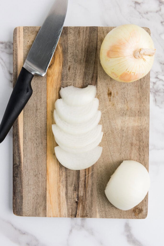 caramelized onion dip - step 1