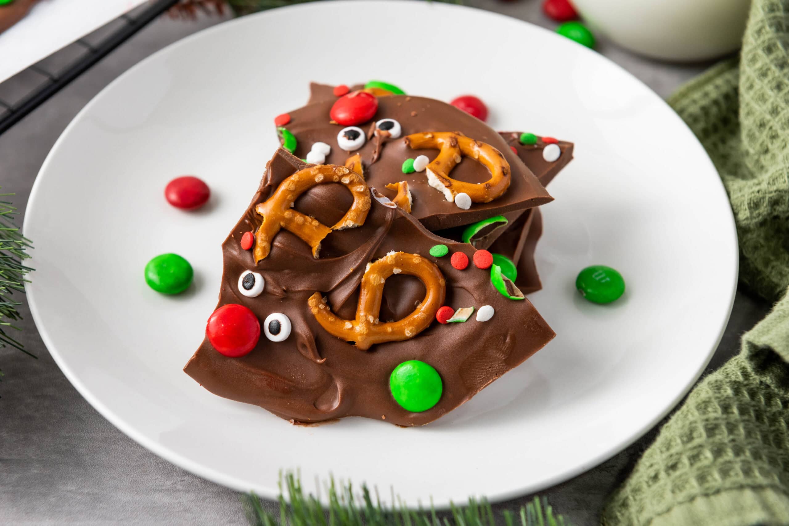 Rudolph’s Favorite Reindeer Chocolate Bark