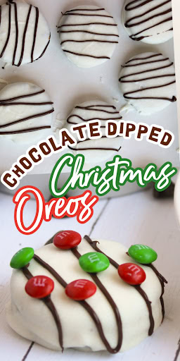 chocolate dipped christmas light oreos