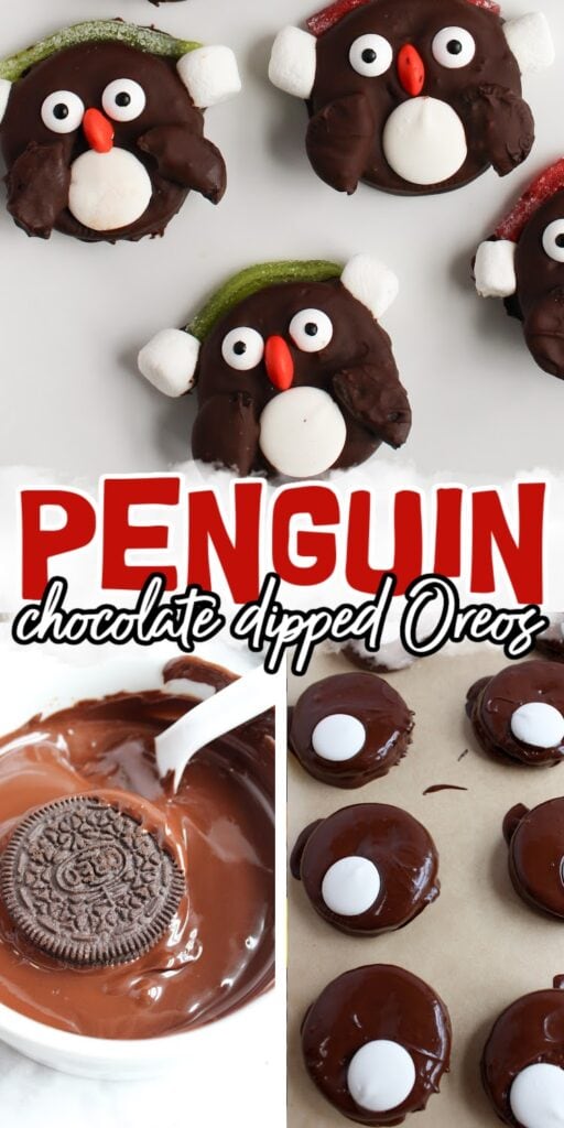 chocolate dipped oreo penguins