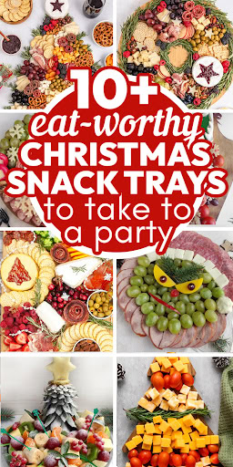 christmas charcuterie snack trays