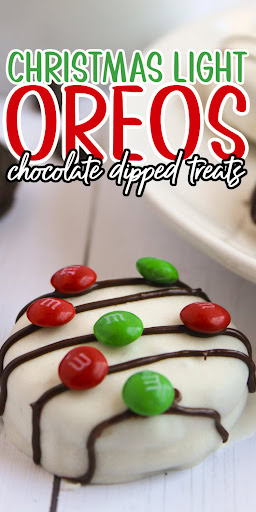 chocolate dipped christmas light oreos