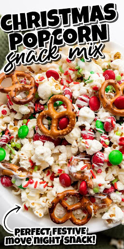 christmas popcorn snack mix