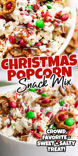 christmas popcorn snack mix