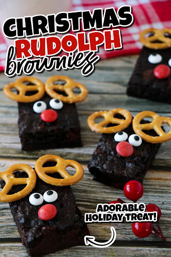 christmas rudolph brownies